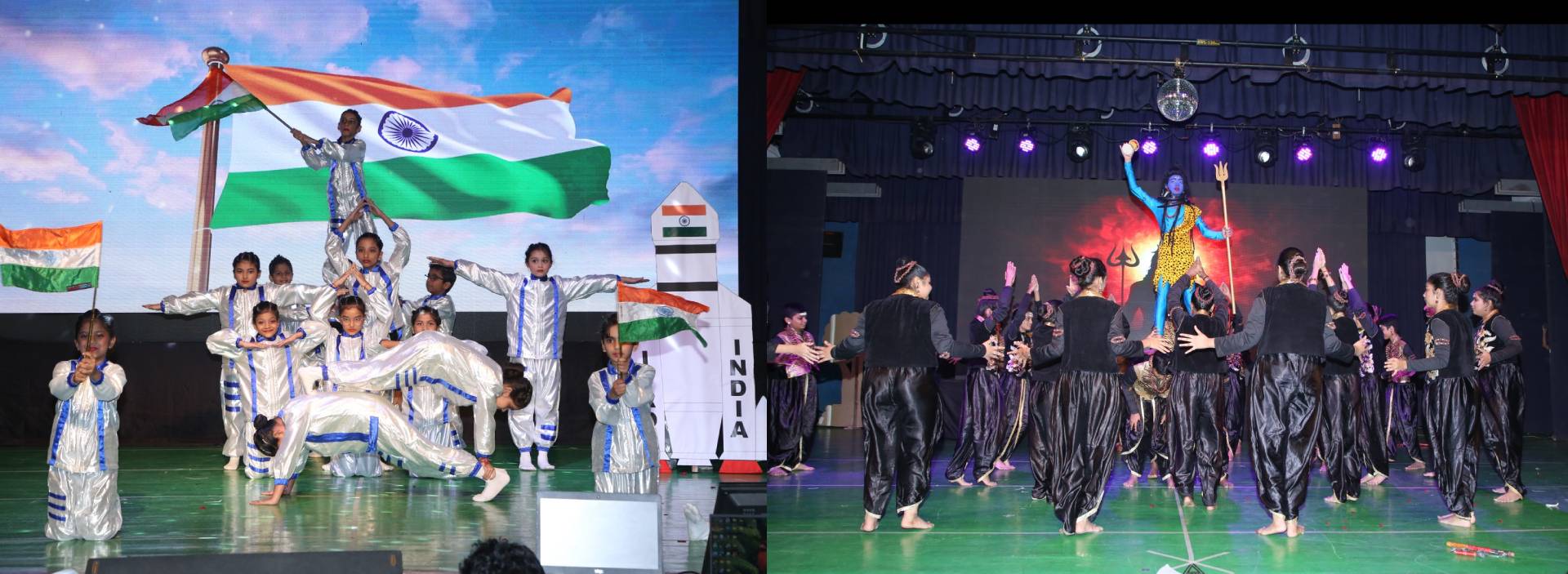 group of kids performing at stage